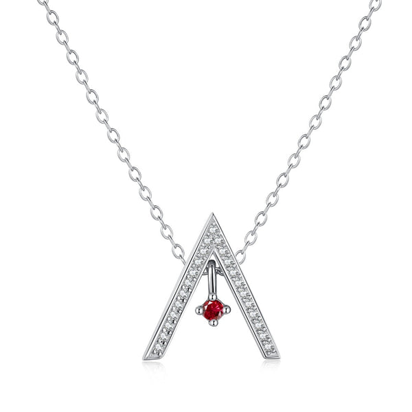 [Clover Jewelrys]Collar brillante con forma de "A"