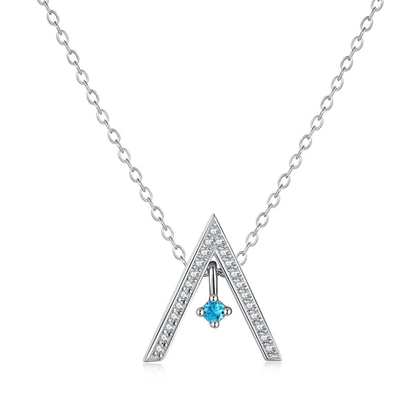 [Clover Jewelrys]Collar brillante con forma de "A"