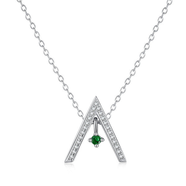 [Clover Jewelrys]Collar brillante con forma de "A"