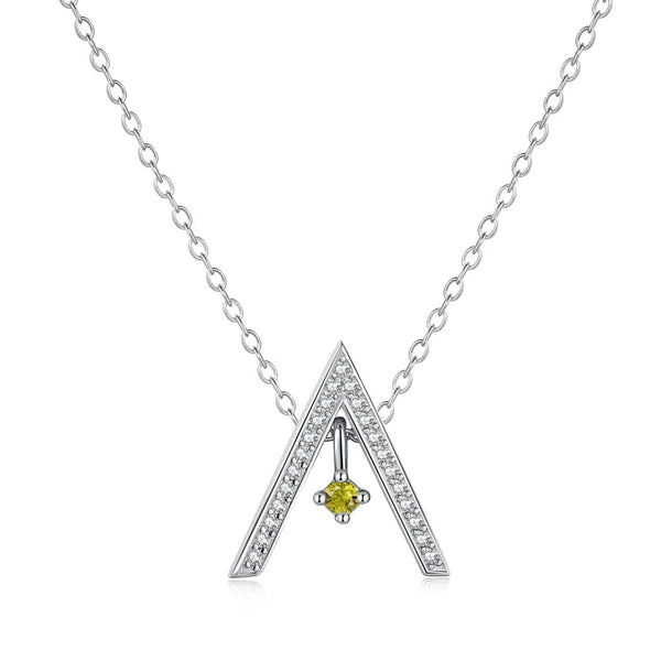 [Clover Jewelrys]Collar brillante con forma de "A"