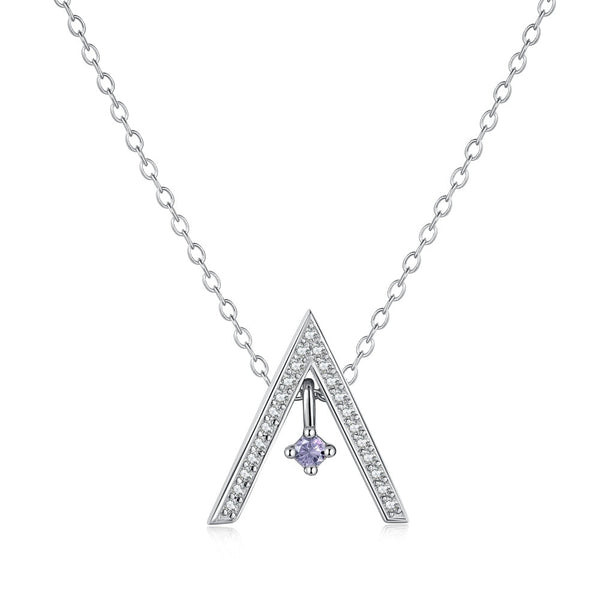 [Clover Jewelrys]Collar brillante con forma de "A"