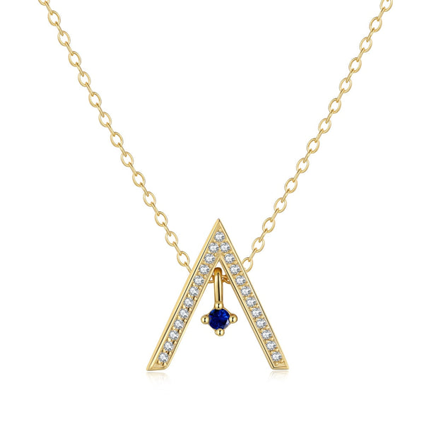 [Clover Jewelrys]Collar brillante con forma de "A"