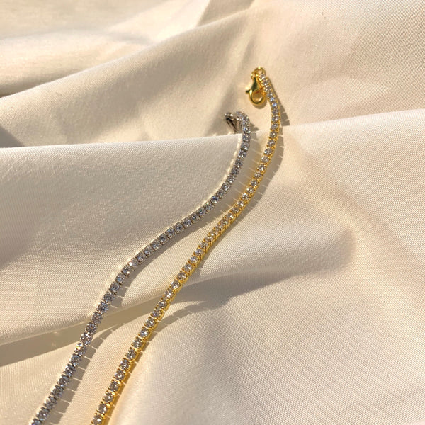 [Clover Jewelrys]Pulsera de tenis con corte de princesa radiante y brillante