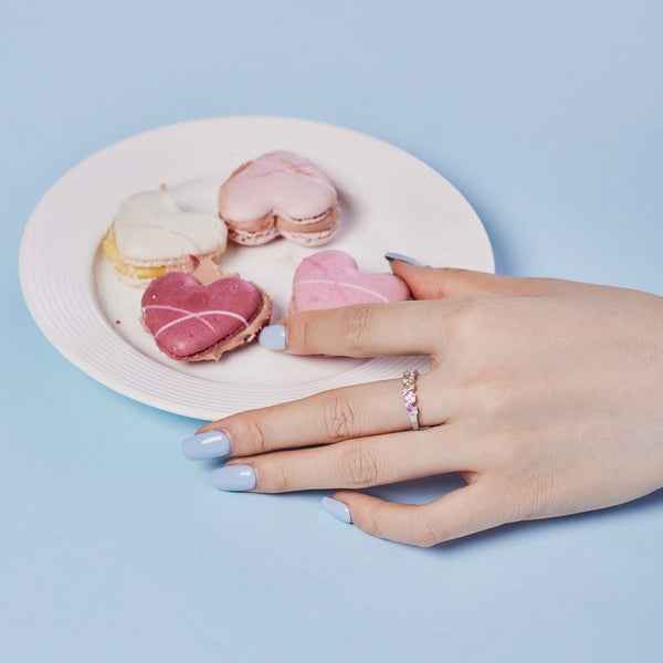 [Clover Jewelrys]Delicado anillo diario de corte esmeralda vibrante
