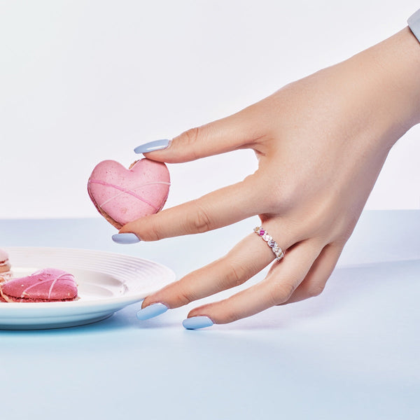 [Clover Jewelrys]Delicado anillo diario de corte esmeralda vibrante