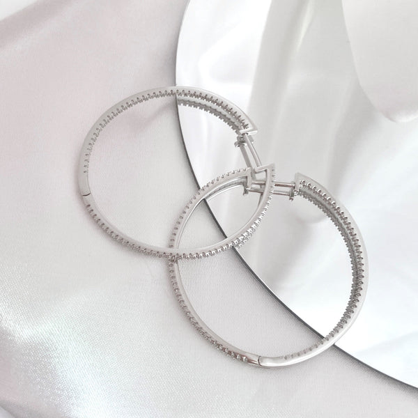 [Clover Jewelrys]Pendientes de aro grandes populares