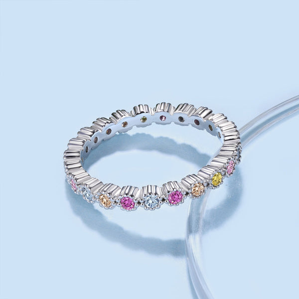 [Clover Jewelrys]Anillo Diario Redondo Brillante Único