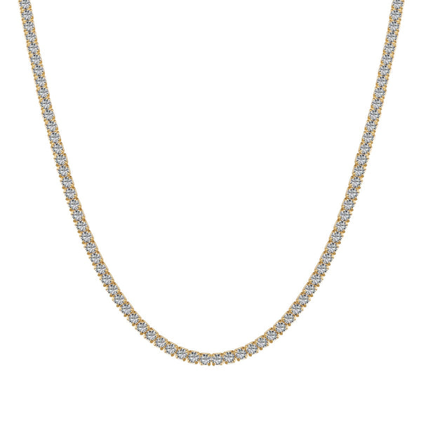 [Clover Jewelrys]Delicado Collar Tenis con Forma Redonda