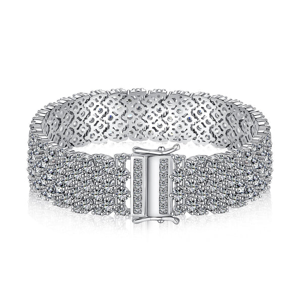 [Clover Jewelrys]Pulsera de Fiesta Elegante con Diseño Redondo y Tallado