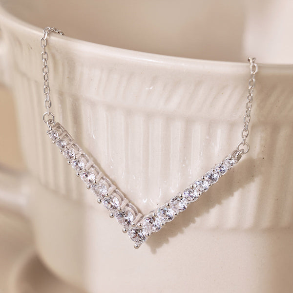 [Clover Jewelrys]Collar con Corte Redondo Adornado