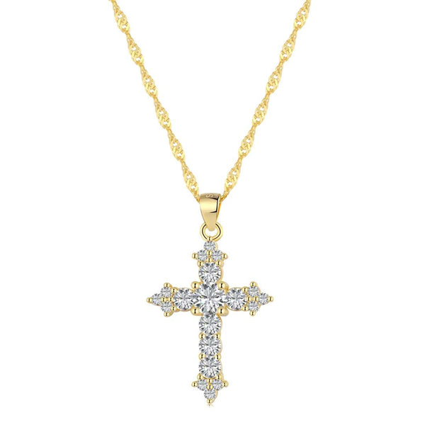 [Clover Jewelrys]Delicado Collar con Forma de Cruz
