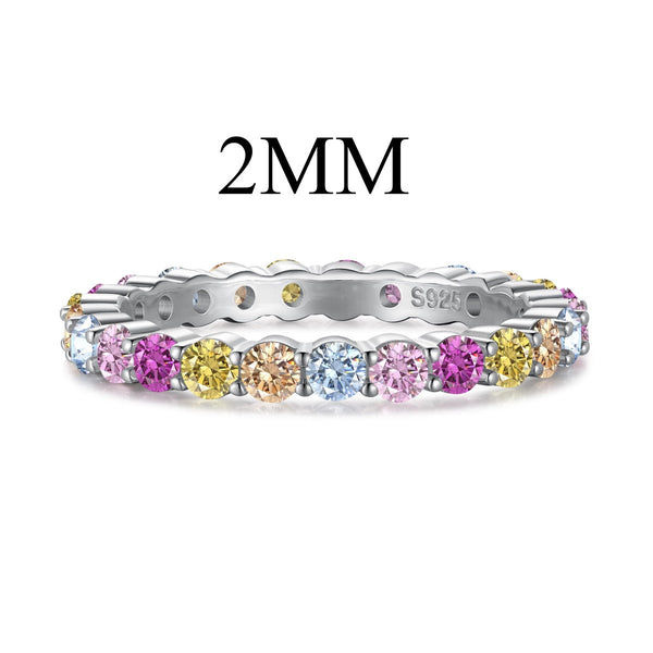 [Clover Jewelrys]Anillo de fiesta deslumbrante con corte redondo resplandeciente