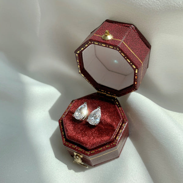 [Clover Jewelrys]Pendientes en forma de gota de agua ornamentados