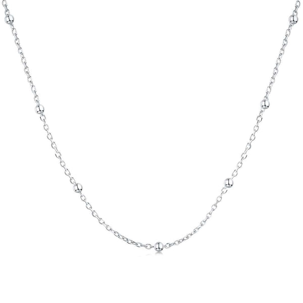 [Clover Jewelrys]Cadena de clavícula con cuentas pequeñas, Collar sencillo