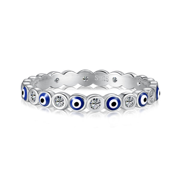 [Clover Jewelrys]Anillo diario vibrante de forma redonda brillante