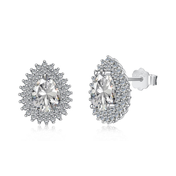 [Clover Jewelrys]Pendientes diarios delicados y hermosos con corte de pera