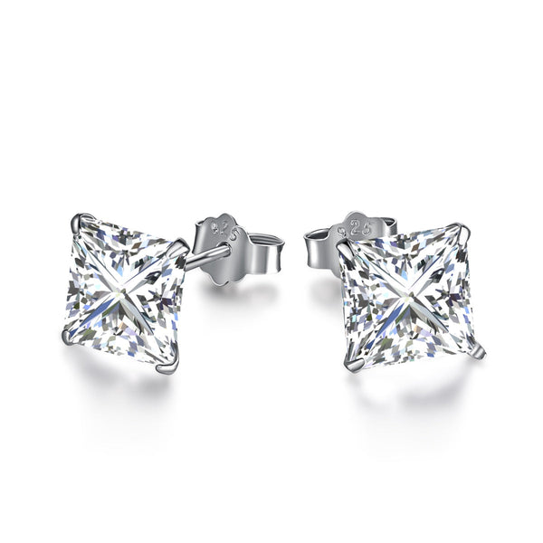 [Clover Jewelrys]Pendientes cuadrados ornamentados