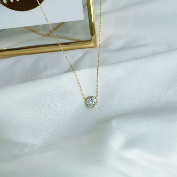 [Clover Jewelrys]Collar lujoso de corte redondo