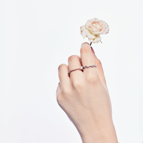 [Clover Jewelrys]Ornate Vibrant Round Cut Daily Ring
