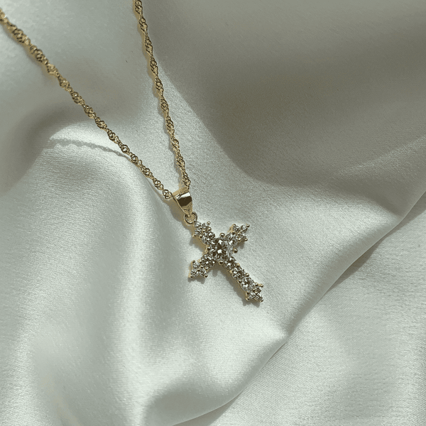 [Clover Jewelrys]Delicado Collar con Forma de Cruz