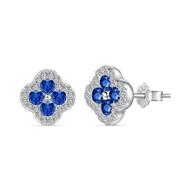[Clover Joyas] Pendientes con forma de flor de trébol de cuatro hojas