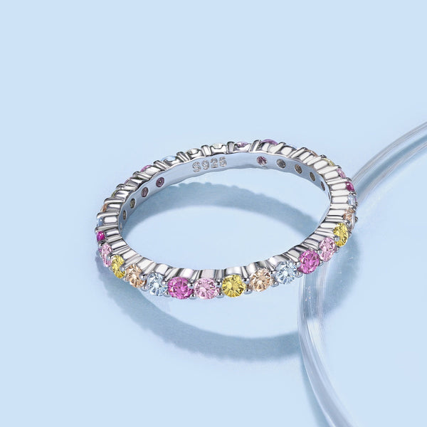 [Clover Jewelrys]Elegante Anillo Diario con Corte Redondo Vívido