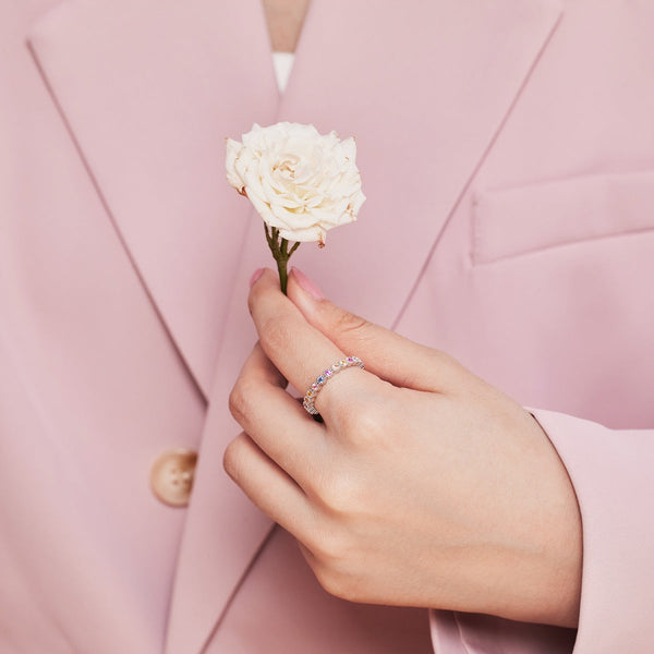 [Clover Jewelrys]Anillo Diario Redondo Brillante Único