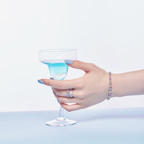 [Clover Jewelrys]Pulsera diaria con forma de gota de agua radiante