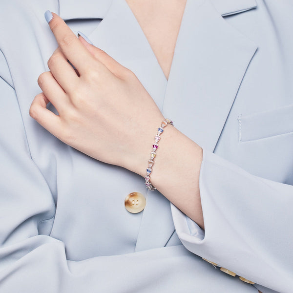 [Clover Jewelrys]Pulsera diaria con forma de gota de agua radiante
