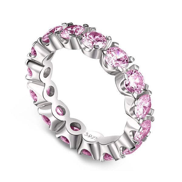 [Clover Jewelrys]Anillo Eternity con circonitas redondas