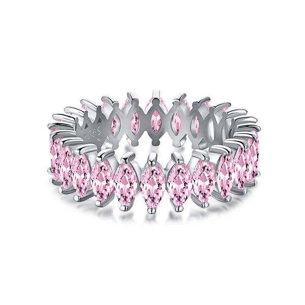 [Clover Joyas] Anillo de tenis con precioso corte marquesa