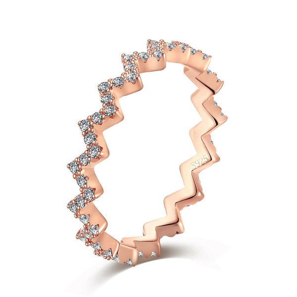 [Clover Jewelrys]Anillo Diario Delicado en Forma de Ola Encantadora