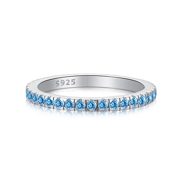 [Clover Joyas] Anillo Diario Delicado con Brillantes de Talla Redonda