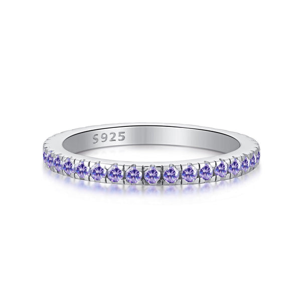 [Clover Joyas] Anillo Diario Delicado con Brillantes de Talla Redonda