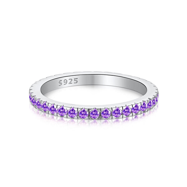 [Clover Joyas] Anillo Diario Delicado con Brillantes de Talla Redonda