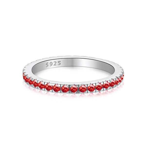 [Clover Joyas] Anillo Diario Delicado con Brillantes de Talla Redonda
