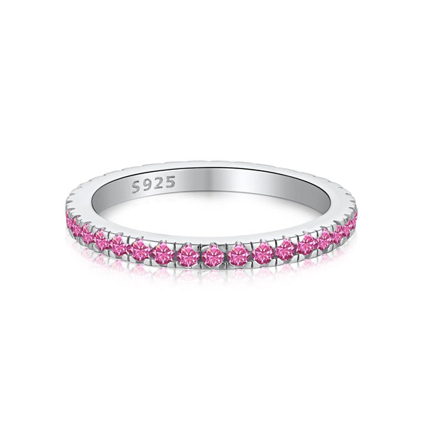 [Clover Joyas] Anillo Diario Delicado con Brillantes de Talla Redonda