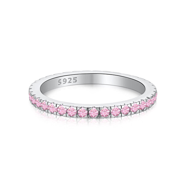 [Clover Joyas] Anillo Diario Delicado con Brillantes de Talla Redonda
