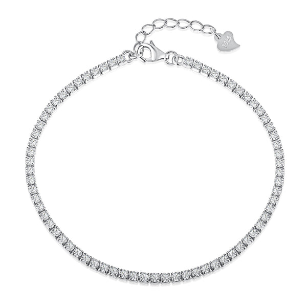 [Clover Jewelrys]Pulsera de tenis con corte de princesa radiante y brillante