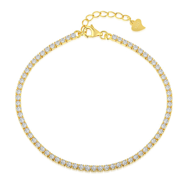 [Clover Jewelrys]Pulsera de tenis con corte de princesa radiante y brillante