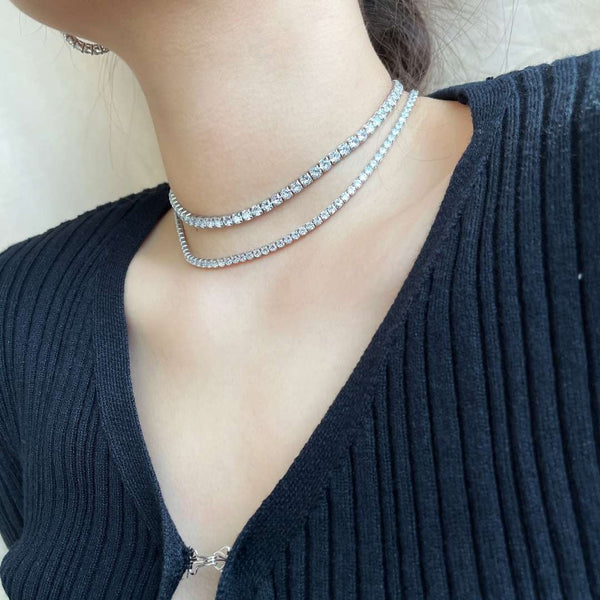 [Clover Jewelrys]Elegante cadena de tenis