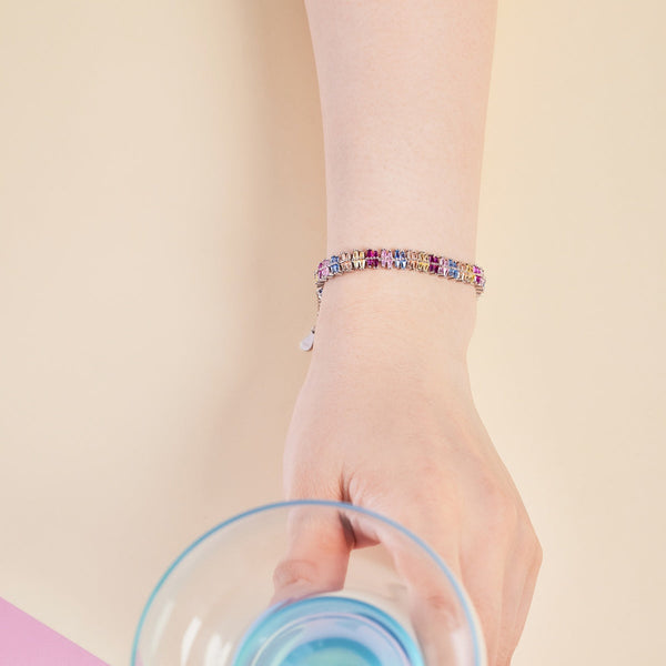 [Clover Jewelrys]Pulsera de Fiesta Multicorte Brillante y Exquisita