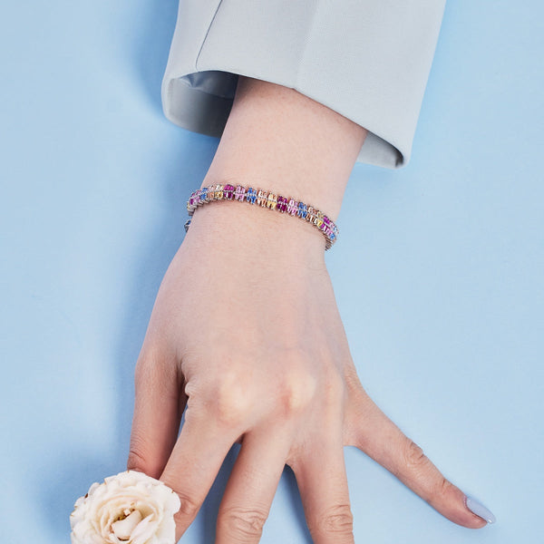 [Clover Jewelrys]Pulsera de Fiesta Multicorte Brillante y Exquisita