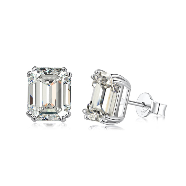 [Clover Jewelrys]Pendientes deslumbrantes en forma cuadrada
