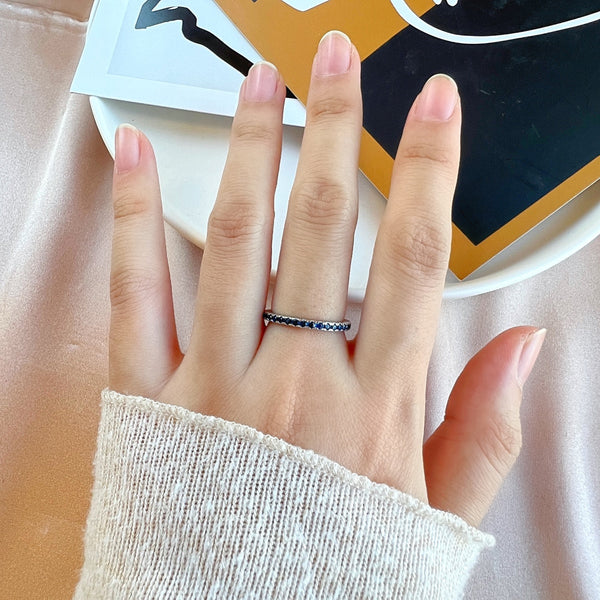 [Clover Joyas] Anillo Diario Delicado con Brillantes de Talla Redonda