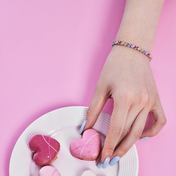 [Clover Jewelrys]Pulsera de Fiesta Multi Corte Ornada y Brillante