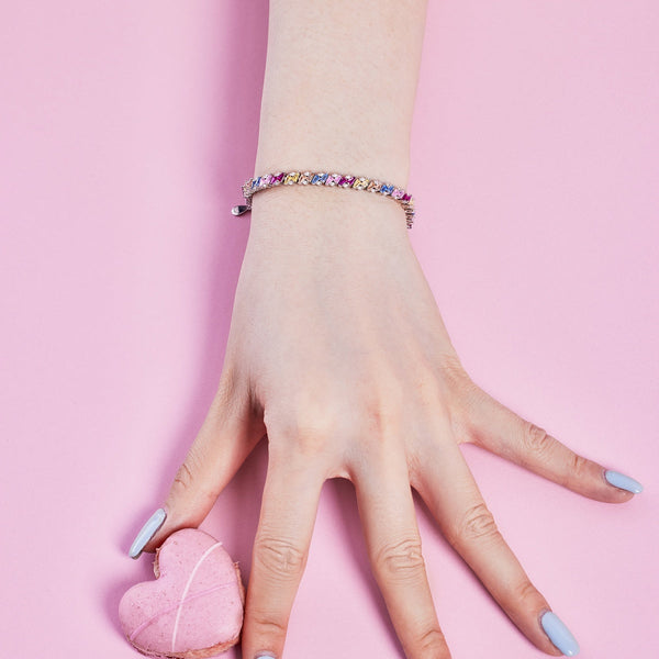[Clover Jewelrys]Pulsera de Fiesta Multi Corte Ornada y Brillante