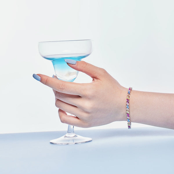 [Clover Jewelrys]Pulsera de Fiesta Multi Corte Ornada y Brillante