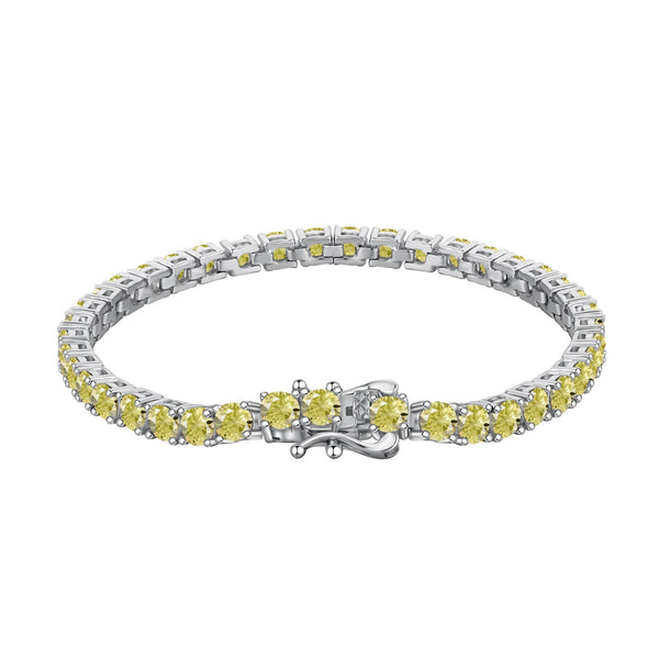 [Clover Jewelrys]Pulsera de tenis con corte redondo deslumbrante y ornamentado