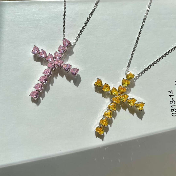 [Clover Jewelrys]Collar Cruz Radiante